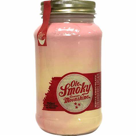 Ole Smoky Moonshine White Chocolate Strawberry Cream - 750ML